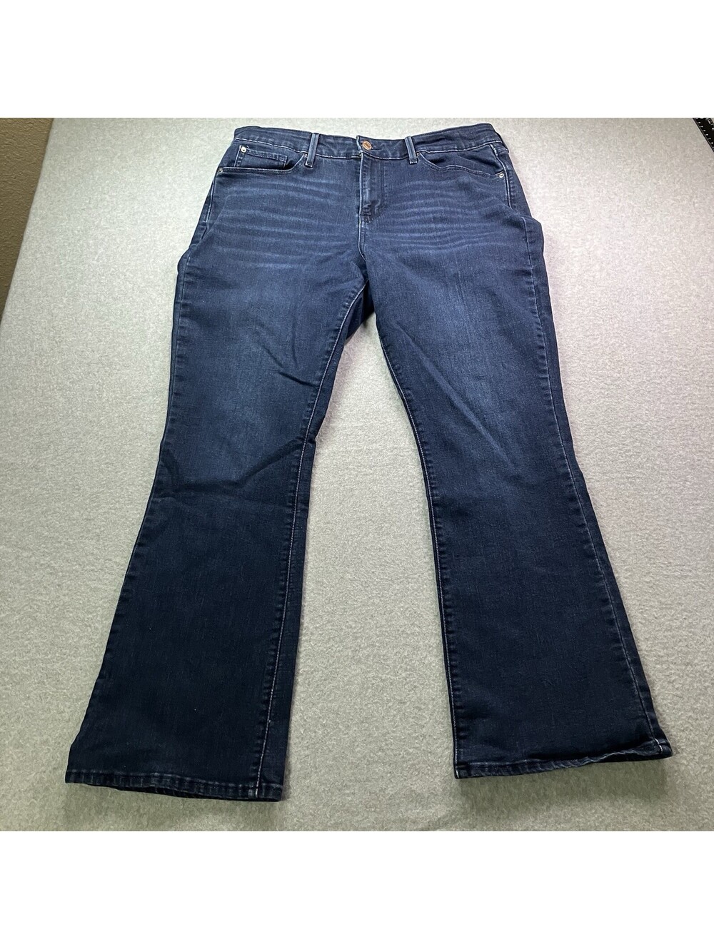 Levi Strauss Signature Womens Bootcut Jeans W33 L27.5 Mid Rise Blue Denim